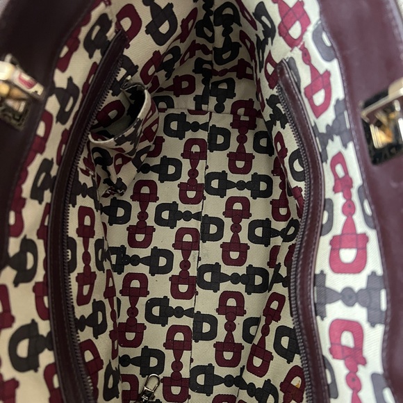Gucci Guccissima Punch Tote Burgundy Calf Leather Bag - Picture 12 of 15